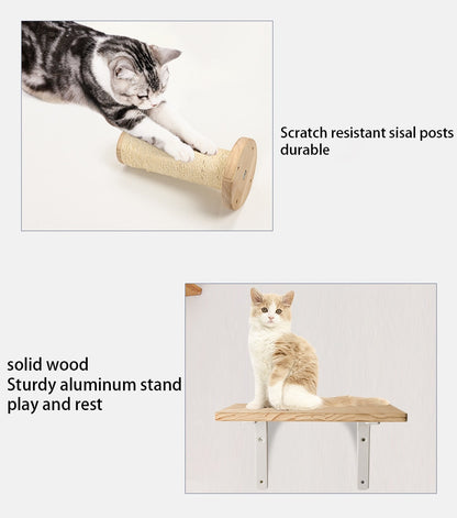 PLACE Assorted Wooden Wall-Mounted Cat Furniture