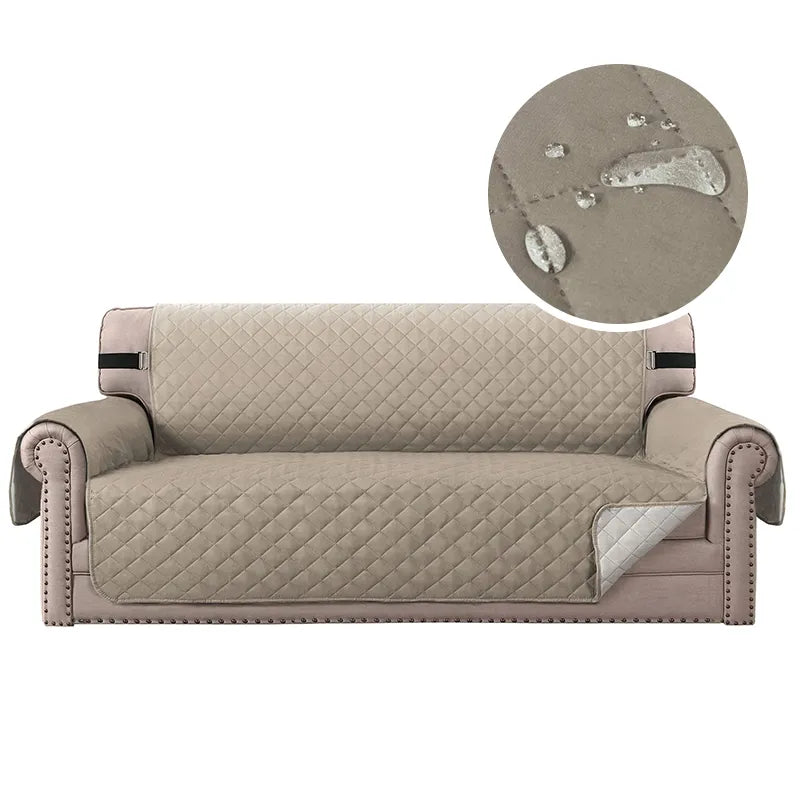 tan water repellent couch cover