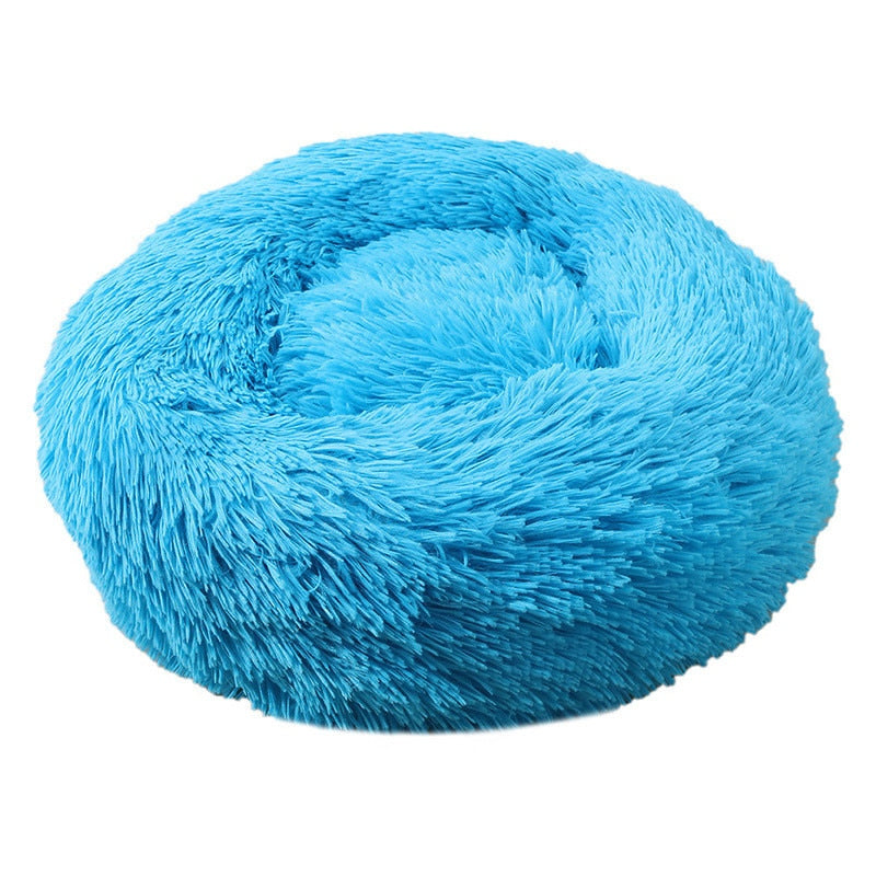 PETOPIA Plush Donut Corduroy Pet Calming Bed