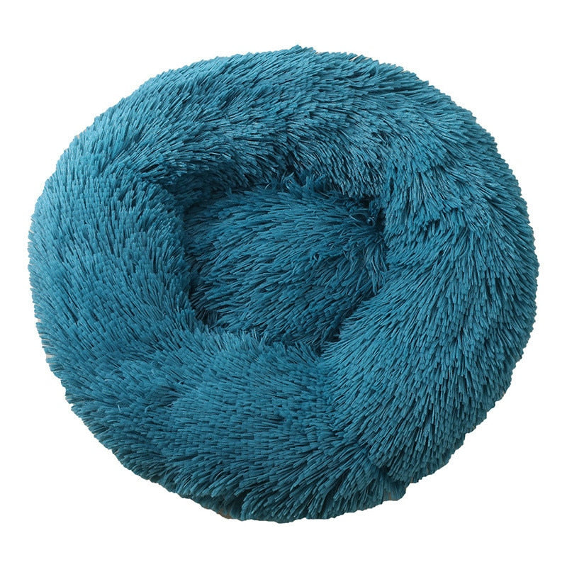 PETOPIA Plush Donut Corduroy Pet Calming Bed