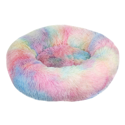 PETOPIA Plush Donut Corduroy Pet Calming Bed