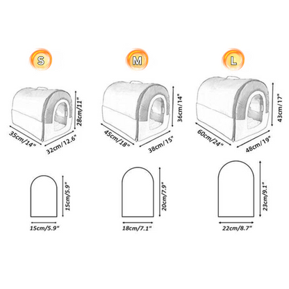 Comparison of sizes with dimensions