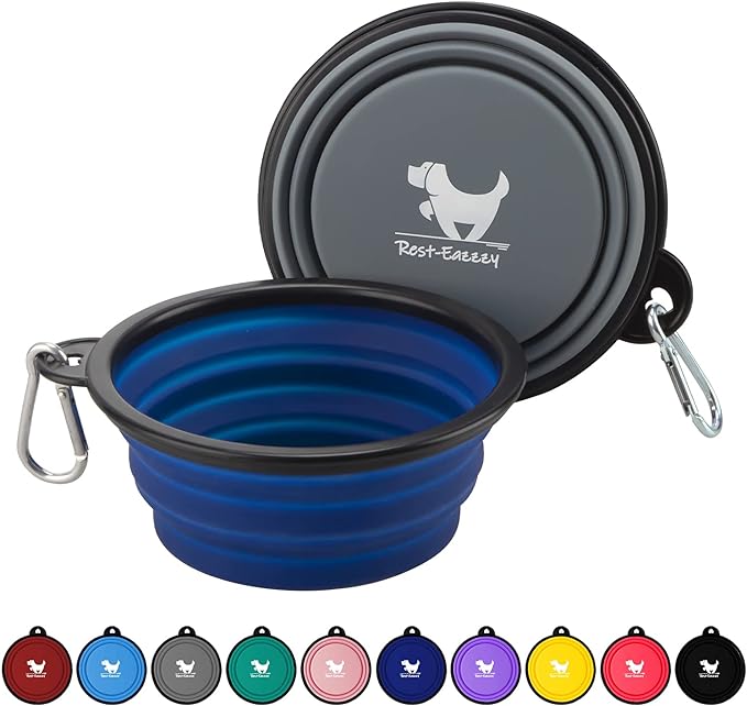 REST-EAZZZY Collapsible Travel Pet Bowl - 2-Pack