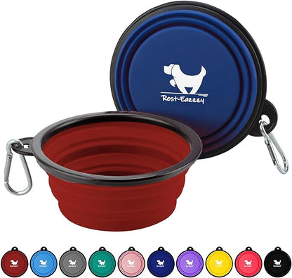 REST-EAZZZY Collapsible Travel Pet Bowl - 2-Pack