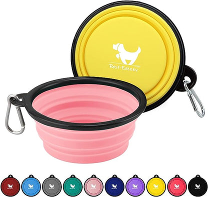 REST-EAZZZY Collapsible Travel Pet Bowl - 2-Pack