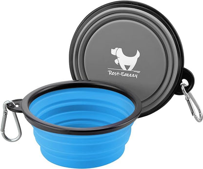 REST-EAZZZY Collapsible Travel Pet Bowl - 2-Pack