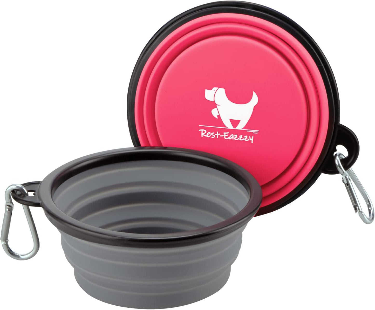 REST-EAZZZY Collapsible Travel Pet Bowl - 2-Pack