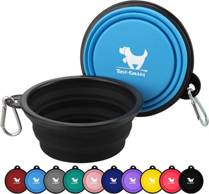 REST-EAZZZY Collapsible Travel Pet Bowl - 2-Pack