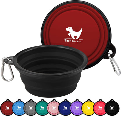 REST-EAZZZY Collapsible Travel Pet Bowl - 2-Pack