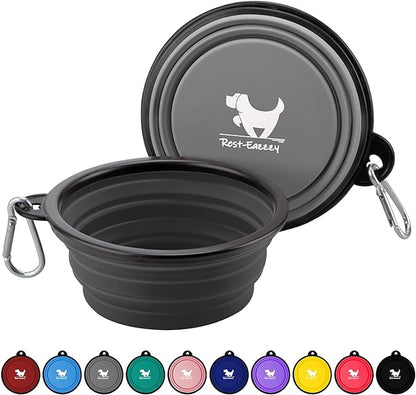 REST-EAZZZY Collapsible Travel Pet Bowl - 2-Pack