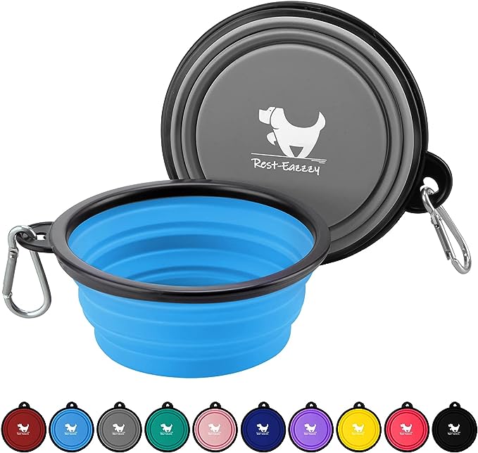 REST-EAZZZY Collapsible Travel Pet Bowl - 2-Pack