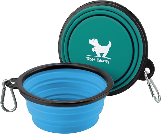 REST-EAZZZY Collapsible Travel Pet Bowl - 2-Pack