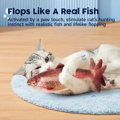 POTAROMA Flopping Fish Toy Interactive Cat Kicker Catnip Toy