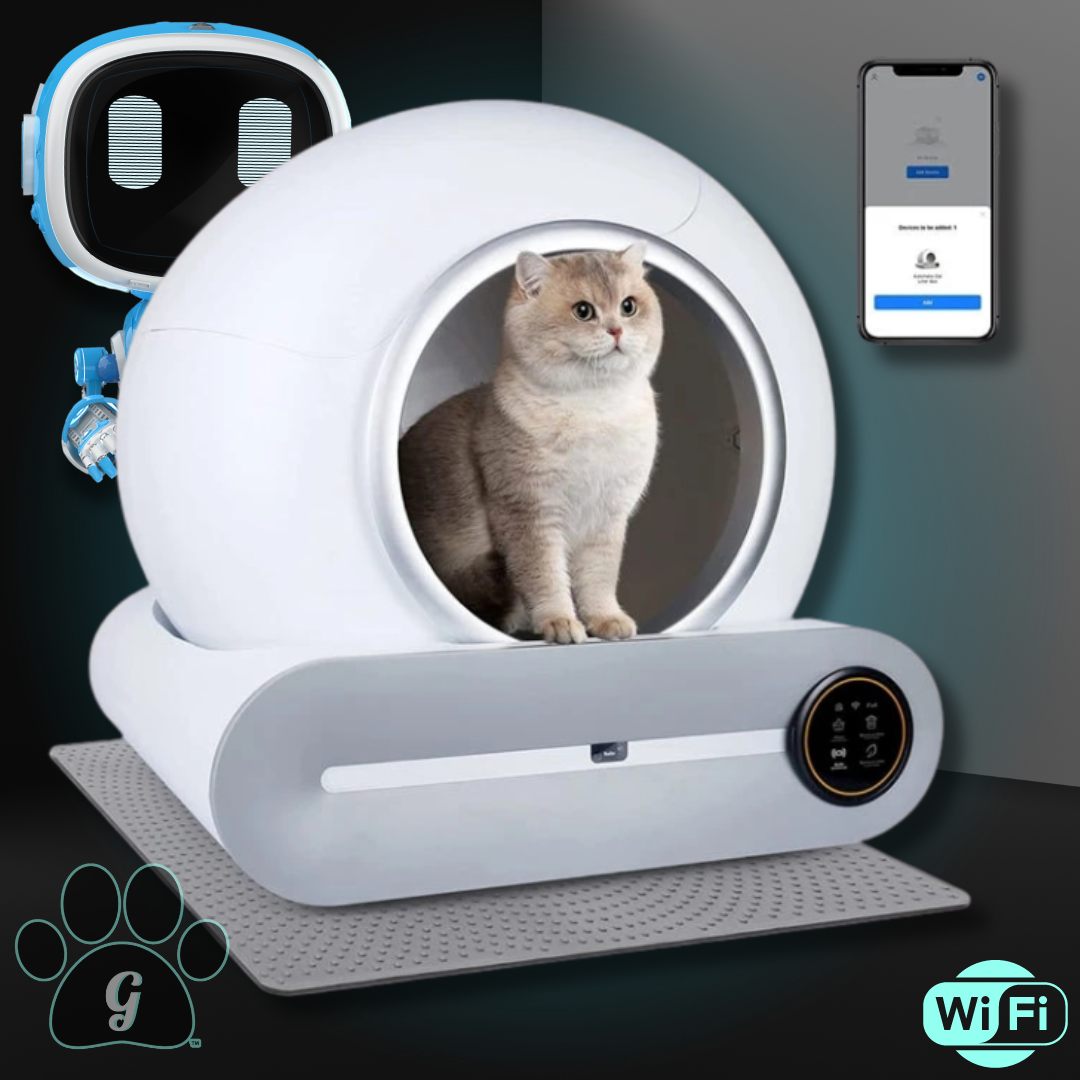 Front entry smart litter box with app control