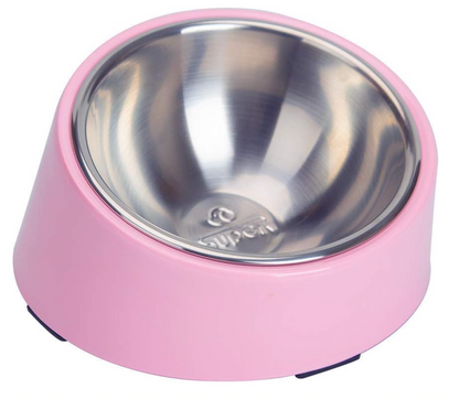 THINKPET Angled Stainless Steel Pet Bowl