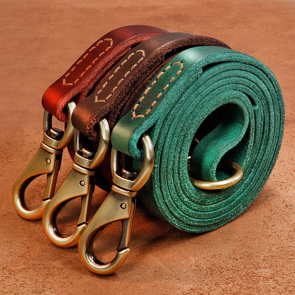 genuine leather pet leash available in multiple colors