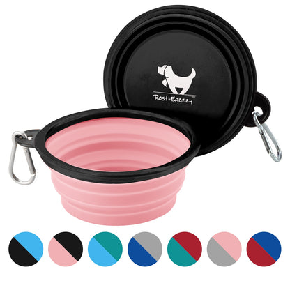 REST-EAZZZY Collapsible Travel Pet Bowl - 2-Pack